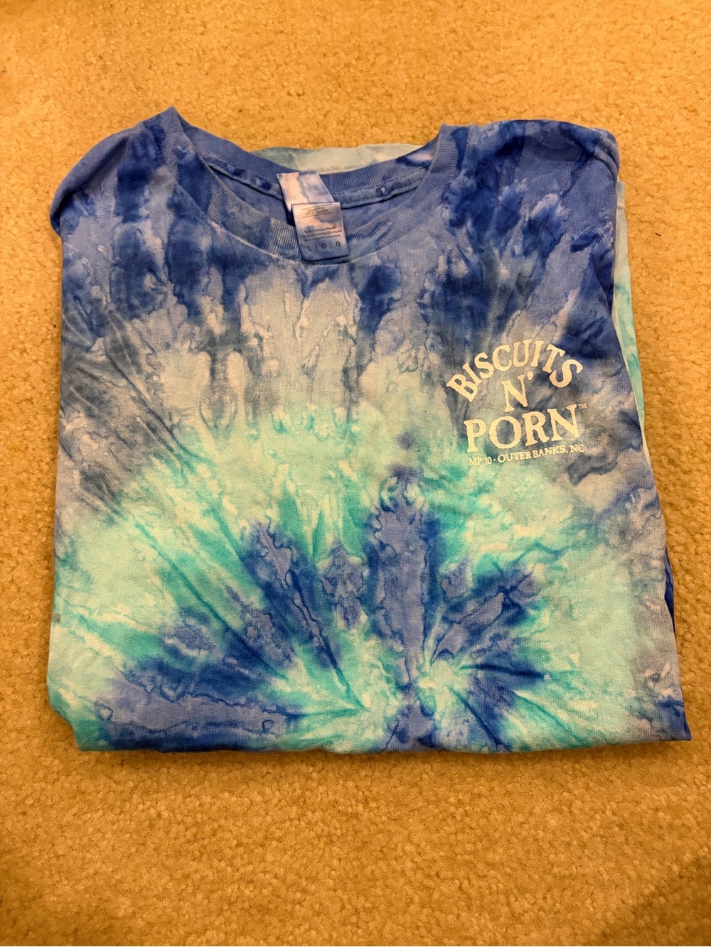 Funny Tie Dye Shirt (biscuits n porn)